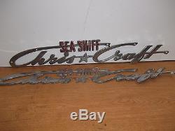 PAIR Vintage Chris Craft Sea Skif name plate emblem (ONLY 2 LEFT)