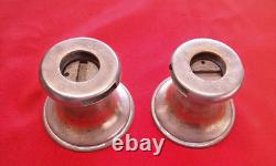 PAIR of Vintage No 1 Chromed Brass Sailboat Deck Winch Slotted Boat Parts Marine