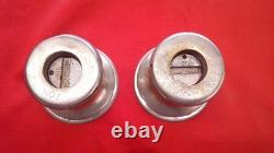 PAIR of Vintage No 1 Chromed Brass Sailboat Deck Winch Slotted Boat Parts Marine