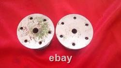 PAIR of Vintage No 1 Chromed Brass Sailboat Deck Winch Slotted Boat Parts Marine