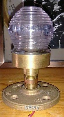 PERKO Antique Brass Chris Craft GarWood Beehive Glass Globe Boat Stern Light
