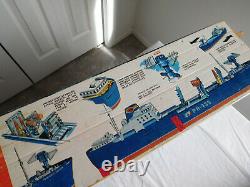 PHANTOM RAIDER BOAT SHIP Ideal vintage PR-135 Motor runs/parts repair with box