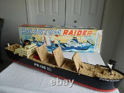 PHANTOM RAIDER BOAT SHIP Ideal vtg PR-135 Motor runs/parts repair PLEASE READ