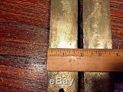 Pair Of Large Vintage Heavy Cast Bronze Chocks 8 Long 1 3/4 Wide
