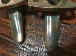 Pair Of Large Vintage Heavy Cast Bronze Cleats 7 Long 3 Wide Beautiful Patina