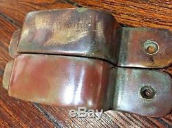 Pair Of Vintage Bronze Closed Chocks/fairleads 8 Long X 1 5/8 Wide 1 1/4 Line