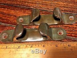 Pair Of Vintage, Cast Bronze Chocks 6 Long X 1 1/8 Wide