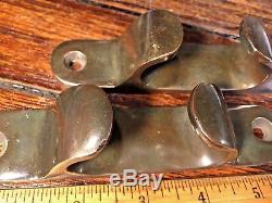 Pair Of Vintage, Cast Bronze Chocks 6 Long X 1 1/8 Wide