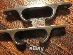 Pair Of Vintage, Cast Bronze Chocks 6 Long X 1 1/8 Wide