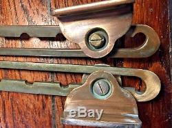 Pair Of Vintage Old Bronze/brass Hatch Adjusters 10 Nice Patina