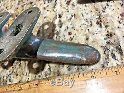 Pair Of Vintage Old Cast Bronze Cleats 9 1/2 Long, Amazing Patina (see Photos)