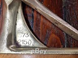 Pair Of Vintage Polished Bronze Folding Helmsman Footrest Hinge/brackets