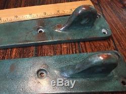 Pair Vintage Large Bronze Bowsprit Shroud/eye Plates, Heavy Castings 9 1/2 Long