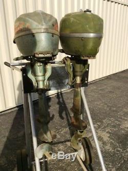 Pair of 1940's Vintage Johnson Outboard Motors