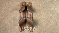 Pair of Vtg Antique Wilcox Crittenden Bronze Boat Fender Cleats Wood Boat Parts