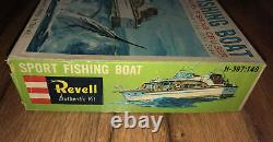 Parts Vtg 1960 Revell Sport Fishing Boat Deep Sea Luxury Cruiser H-387149