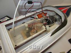 Parts repair vintage GP Marine RC Hobbico remote control boat w charger battery