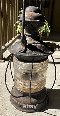 Perkins Perko P&A Brass Marine Lamp Nautical Ship Lantern Clear Glass Vintage