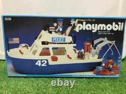 Playmobil 3539 Schaper Police Boat Vintage 1979 Motor Just Tested? All Parts