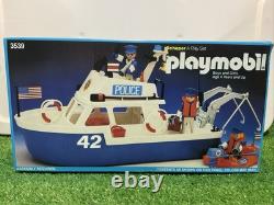 Playmobil 3539 Schaper Police Boat Vintage 1979 Motor Just Tested? All Parts