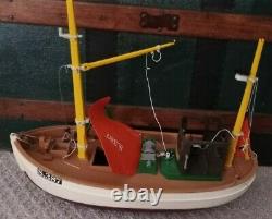 Playmobil 3551 Vintage Fishing Boat Susanne S. 387 for Parts Very Incomplete