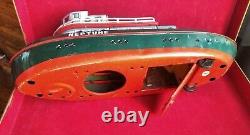 RARE JAPAN Battery Operated Neptune Boat Ship VTG Tin Toy Old Vintage FOR PARTS