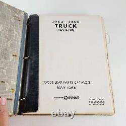 RARE Vintage 1963 1966 Chrysler Truck Revision Loose Leaf Parts Catalog Binder