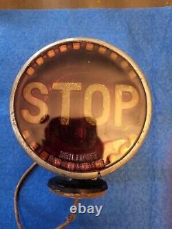 RARE Vintage CLOX LITE STOP LIGHT Taillight Lens Motorcycle Hot Rod Rat Rod