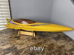 RC Speed Boat Off Shore Flyer Vintage Fiberglass Parts As Is Needs Repair