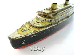 Rare Early Vintage German Tin Toy Cko Kellerman 354 Boat For Parts Germany