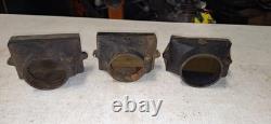 Rare Set 3 Vintage Brass Top Spark Arrestor Scoops Stromberg 97 Rochester 2GC