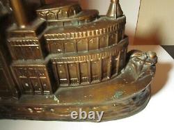 Rare! Vintage WINDSOR Clock Pot Metal Steamship River Boat Mantel Parts/Repair