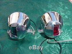 Sea Ray Bow Navigation Lights Pair Vintage 1980's Era New Nos Hard To Find