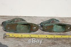 Sail Boat OPEN LEAD BLOCKS Vintage Bronze Large Sheaves No Reserve