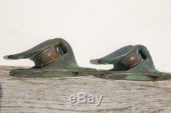 Sail Boat OPEN LEAD BLOCKS Vintage Bronze Large Sheaves No Reserve