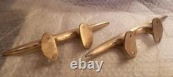 Set Of Large 10 Matching Bronze Cleats Vintage Boat Parts Perfect Condition