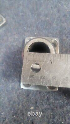 Set of 3 stanchion bases boat parts stainless steel exilent condition vintage