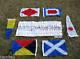 Set Of 40 Vintage Ships Signal Flags Wduffle-sewn-wooden Toggles-12 Photos-l@@k