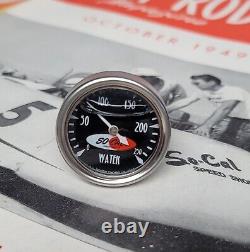 So-Cal Speed Shop Direct fit TEMPERATURE GAUGE Liquid Filled vtg Hot Rod scta V8