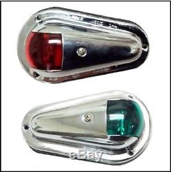 Stainless Side-Mounted Bow Lights for Vintage Boats
