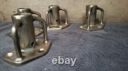 Stanchion Bace Plates 4 Bronze Vintage Lewmar 1 Pipe Boat Parts Stanchions