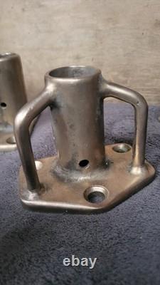 Stanchion Bace Plates 4 Bronze Vintage Lewmar 1 Pipe Boat Parts Stanchions