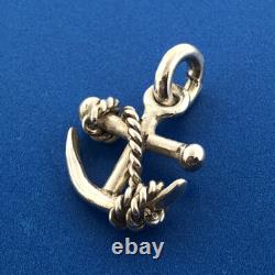 Sterling Silver 925 Anchor Navy Marine Sailor Ocean Ship Boat Pendant Charm