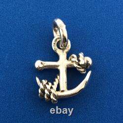 Sterling Silver 925 Anchor Navy Marine Sailor Ocean Ship Boat Pendant Charm