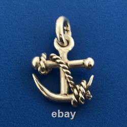 Sterling Silver 925 Anchor Navy Marine Sailor Ocean Ship Boat Pendant Charm