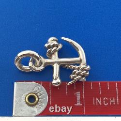 Sterling Silver 925 Anchor Navy Marine Sailor Ocean Ship Boat Pendant Charm