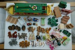 Sylvanian Family Canal Boat with various families, other parts