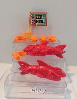 TMNT Pizza Skimmin' Jetboat Parts Lot Shark Torpedos Flag Vintage Ninja Turtles