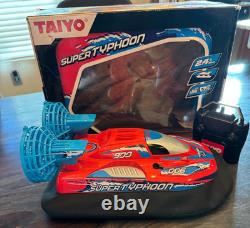 Taiyo Super Typhoon 900 Hovercraft RC Boat Vintage Rare HTF Tested w Box Parts