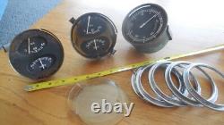 Three Vintage Chris Craft Boat Gauges Oil/amp Tach 40's-50's Era For Parts